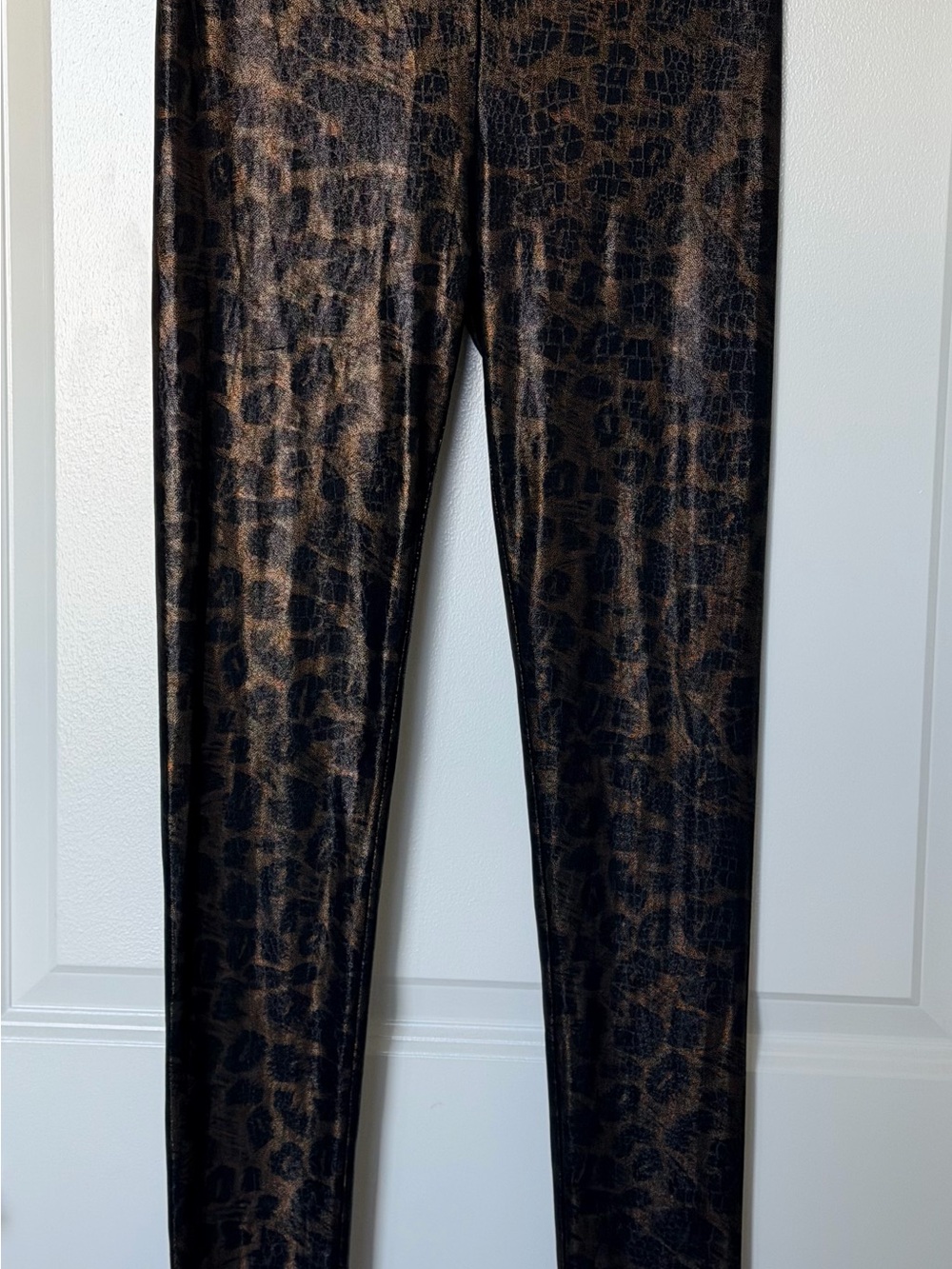 Minkpink Metallic Leopard Print Leggings Size S